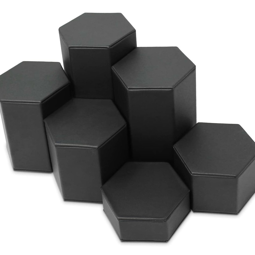 Black Hexagonal Riser Set - Picture 2 of 2